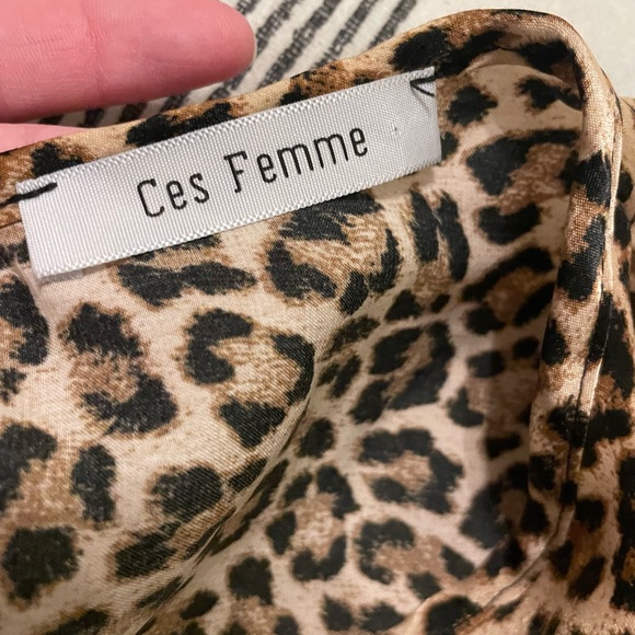 Ces Femme size medium leopard print top - Picture 3 of 4